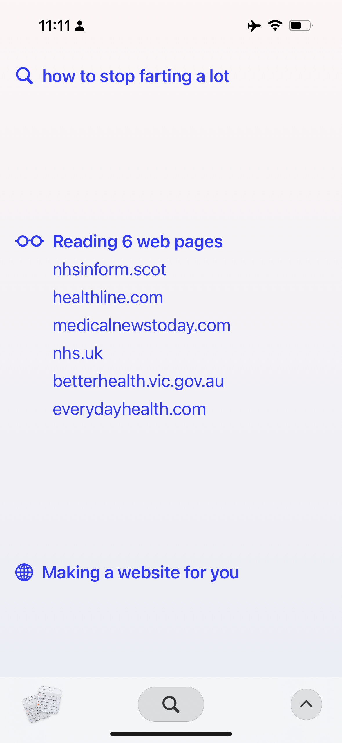 how to stop farting a lot&10;00 Reading 6 web pages nhsinform.scot&10;healthline.com&10;medicalnewstoday.com&10;nhs.uk&10;betterhealth.vic.gov.au&10;everydayhealth.com&10;Making a website for you